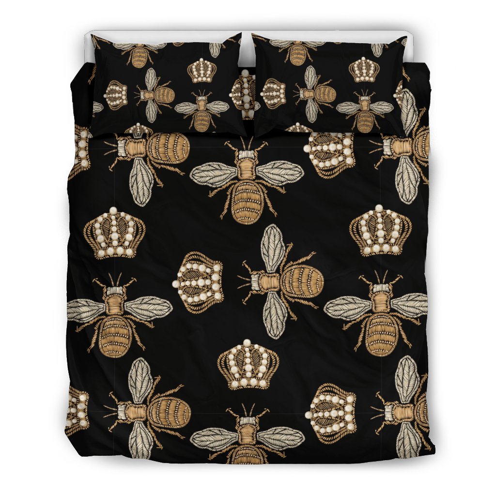 Bee Honey Gifts Pattern Print Duvet Cover Bedding Set-grizzshop
