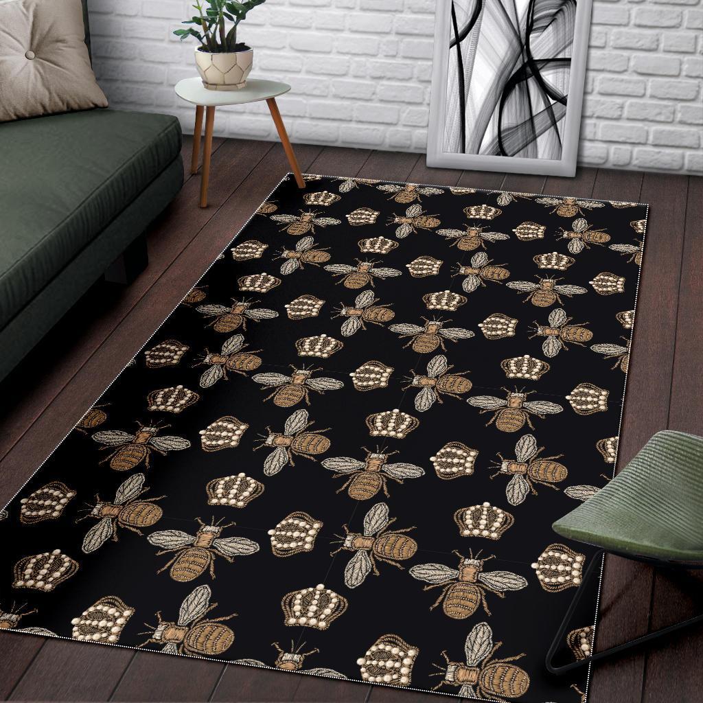 Bee Honey Gifts Pattern Print Floor Mat-grizzshop