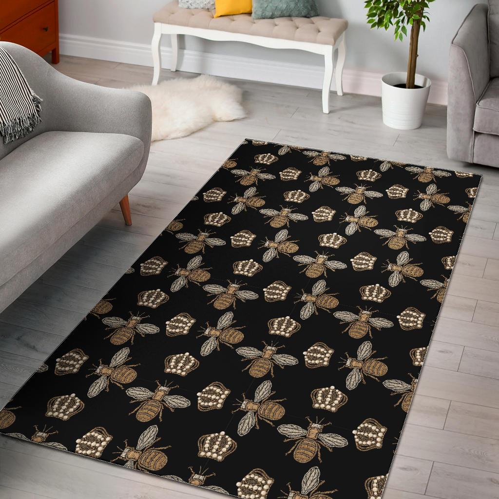 Bee Honey Gifts Pattern Print Floor Mat-grizzshop