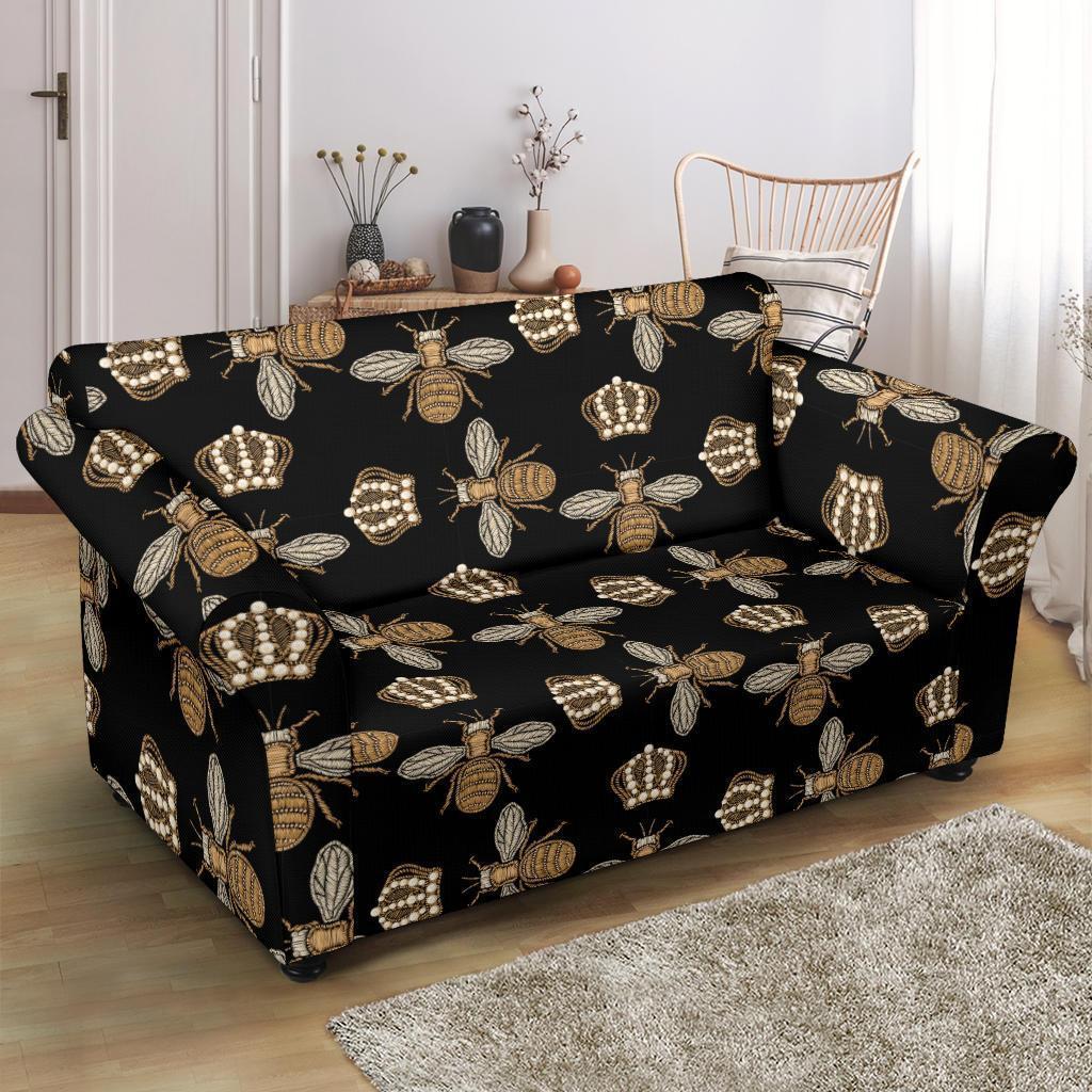 Bee Honey Gifts Pattern Print Loveseat Cover-grizzshop