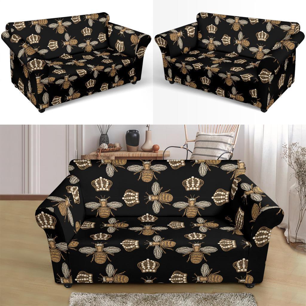 Bee Honey Gifts Pattern Print Loveseat Cover-grizzshop