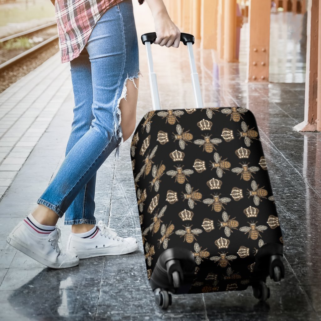 Bee Honey Gifts Pattern Print Luggage Cover Protector-grizzshop