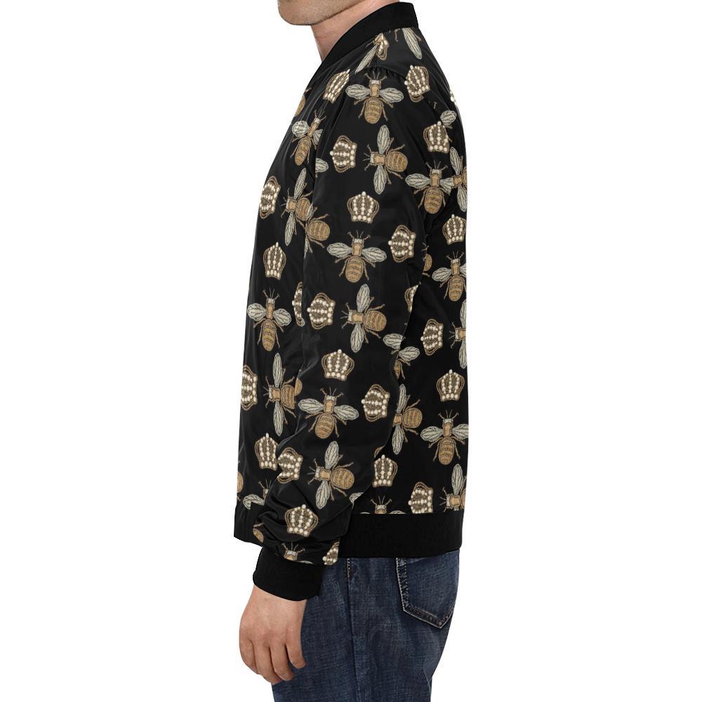 Bee Honey Gifts Pattern Print Men's Bomber Jacket-grizzshop