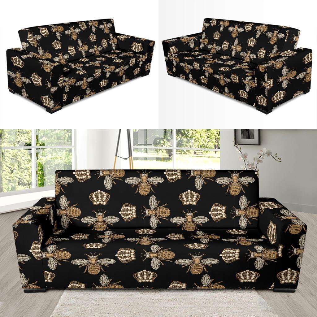 Bee Honey Gifts Pattern Print Sofa Covers-grizzshop