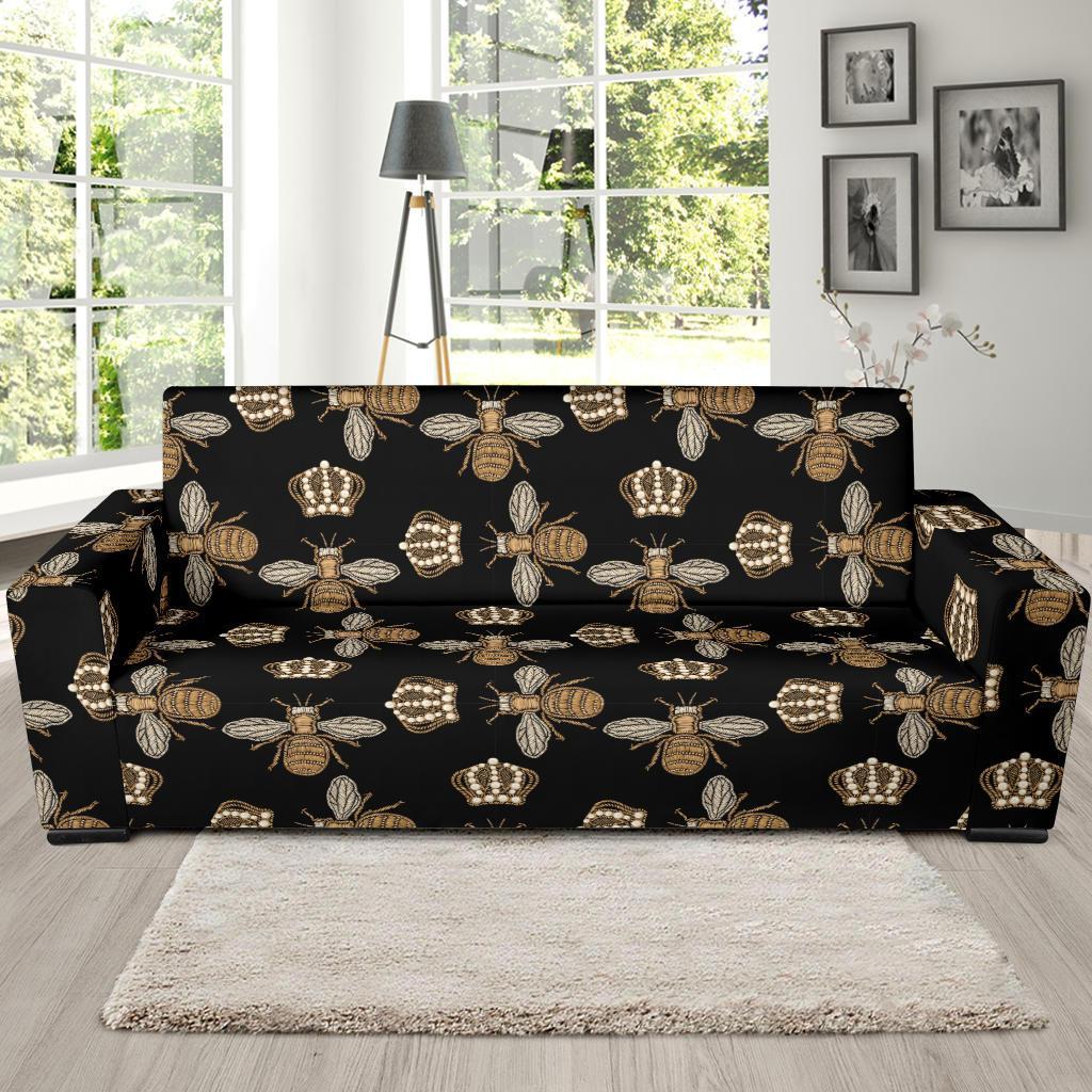 Bee Honey Gifts Pattern Print Sofa Covers-grizzshop