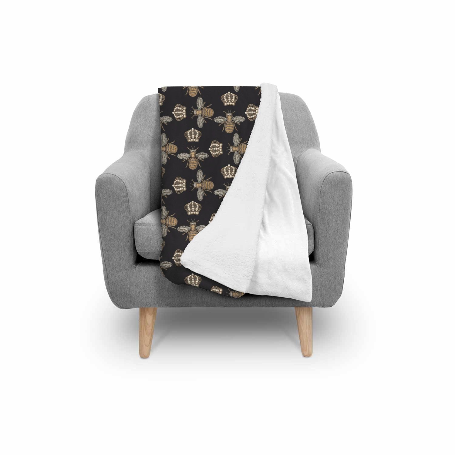 Bee Honey Gifts Pattern Print Throw Blanket-grizzshop
