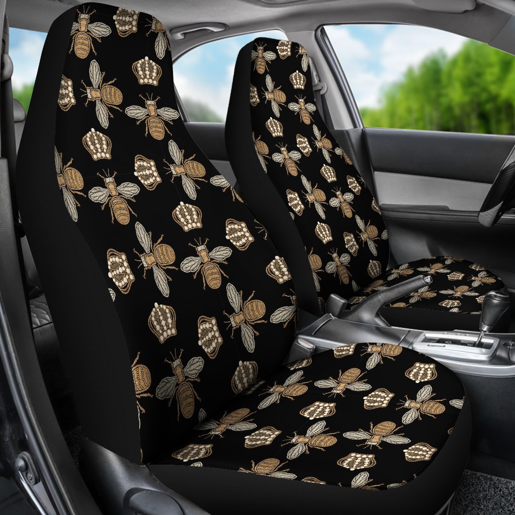 Bee Honey Gifts Pattern Print Universal Fit Car Seat Cover-grizzshop