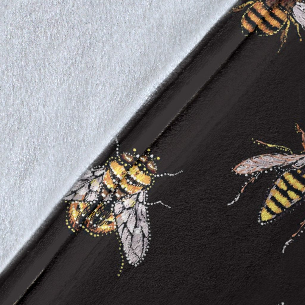 Bee Lovers Honey Gifts Pattern Print Blanket-grizzshop