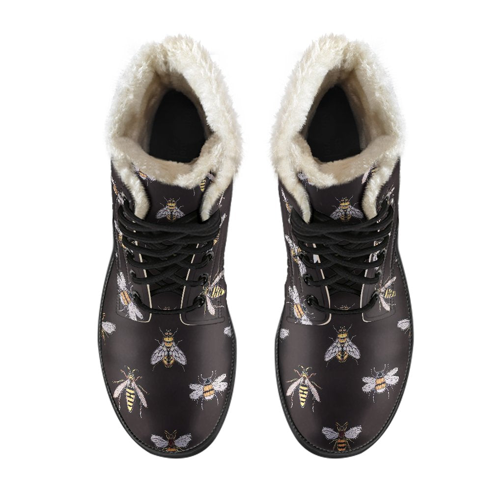 Bee Lovers Honey Gifts Pattern Print Comfy Winter Boots-grizzshop