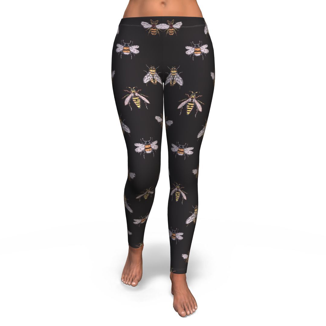 Bee Lovers Honey Gifts Pattern Print Pattern Women Leggings-grizzshop