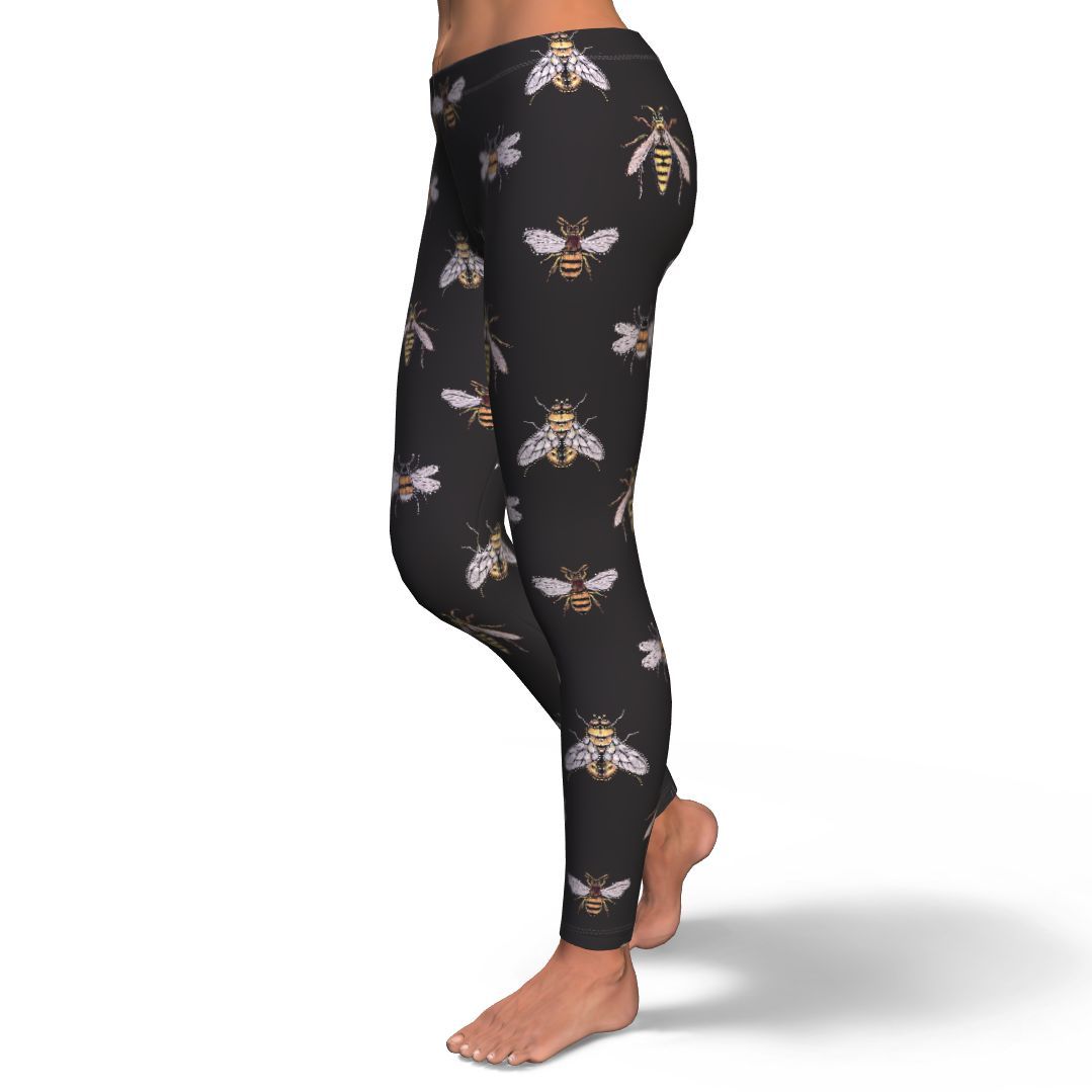 Bee Lovers Honey Gifts Pattern Print Pattern Women Leggings-grizzshop