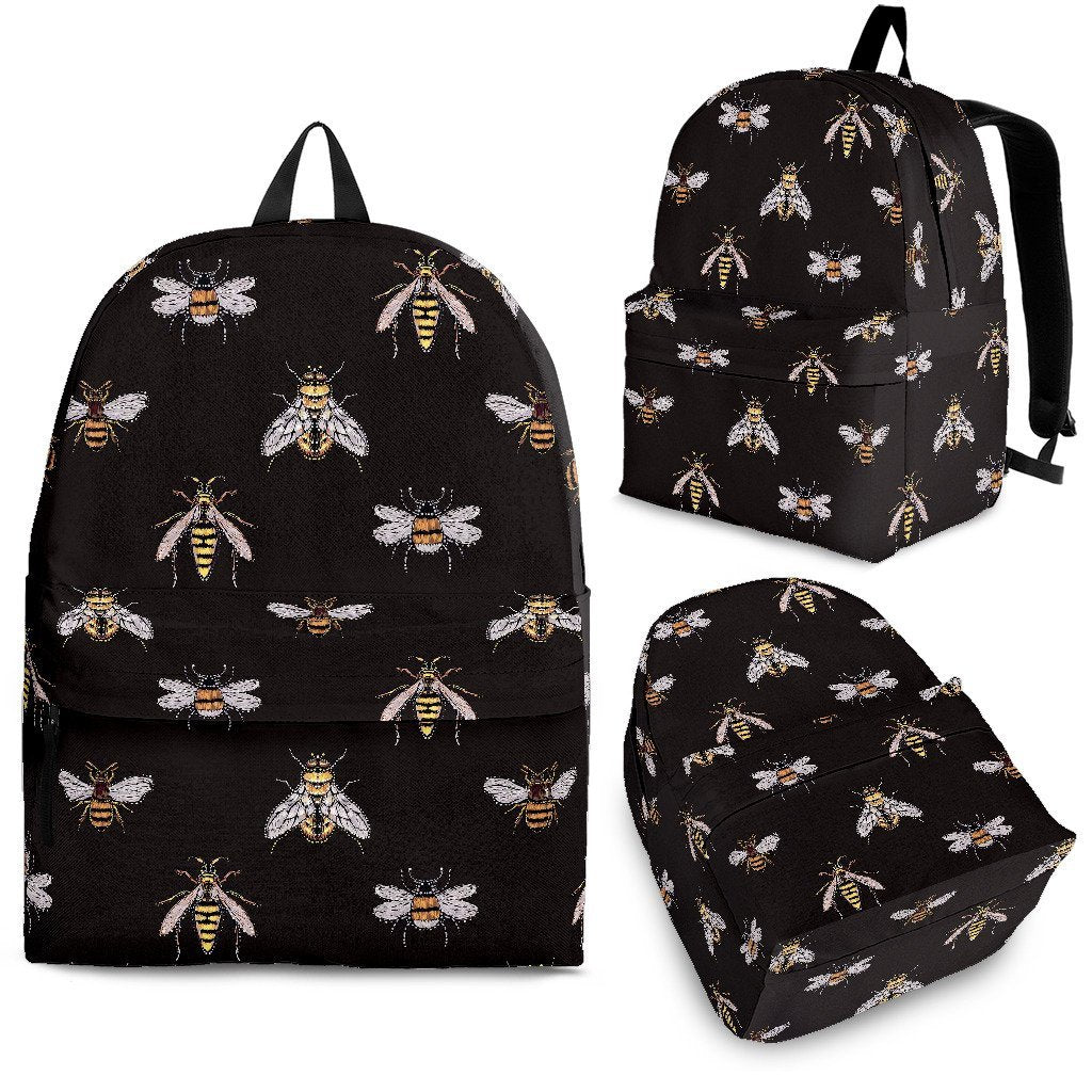 Bee Lovers Honey Gifts Pattern Print Premium Backpack-grizzshop