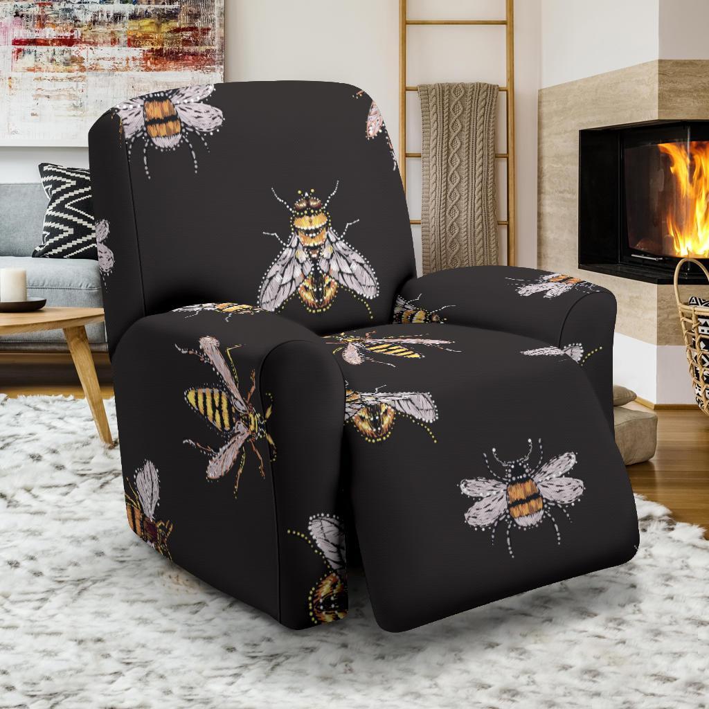 Bee Lovers Honey Gifts Pattern Print Recliner Cover-grizzshop