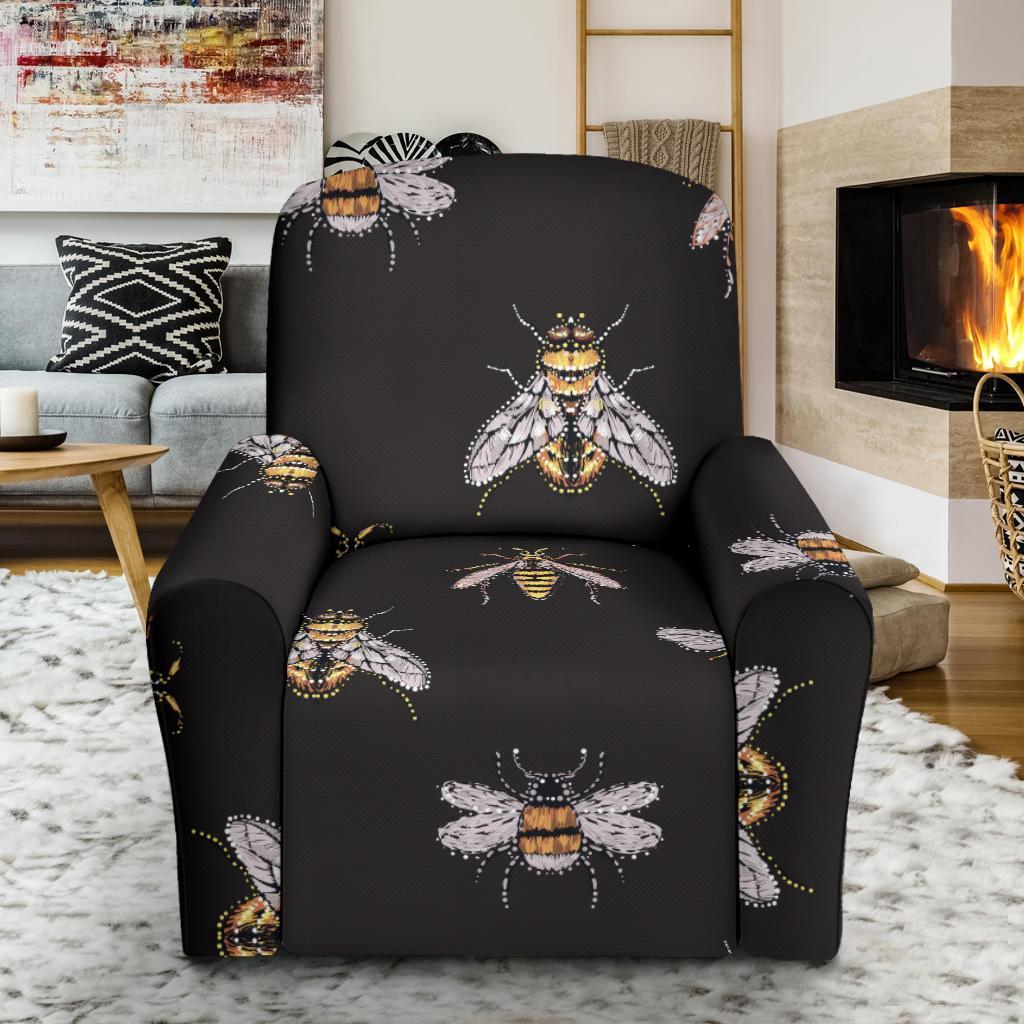 Bee Lovers Honey Gifts Pattern Print Recliner Cover-grizzshop