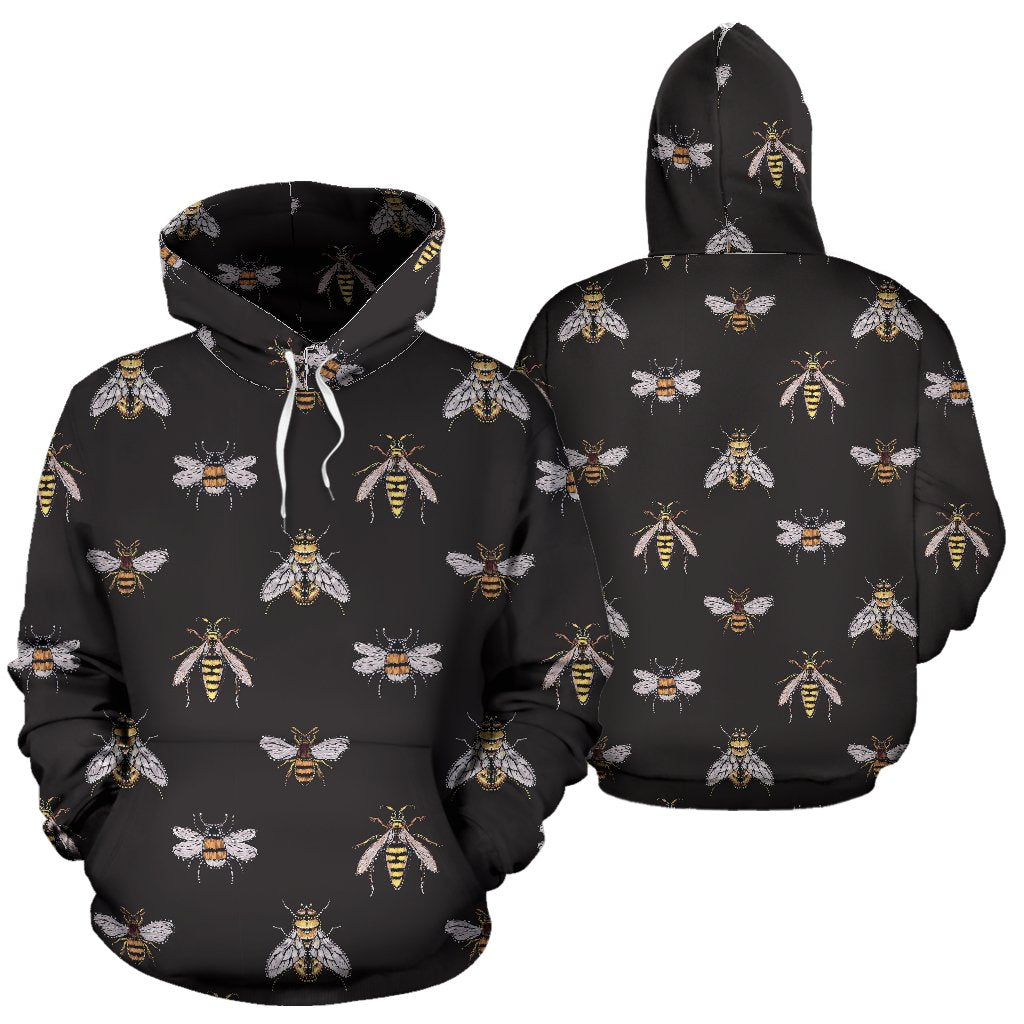 Bee Lovers Honey Gifts Pattern Print Women Men Pullover Hoodie-grizzshop