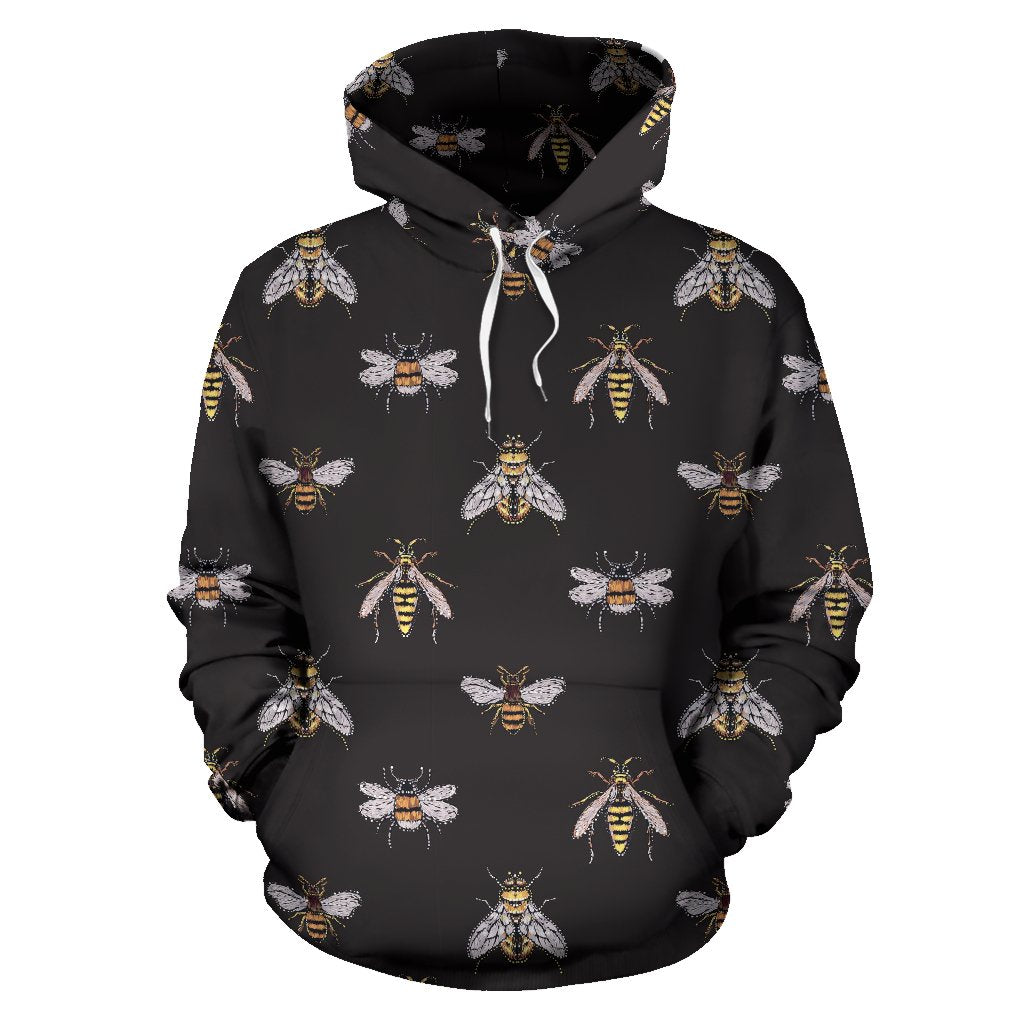 Bee Lovers Honey Gifts Pattern Print Women Men Pullover Hoodie-grizzshop