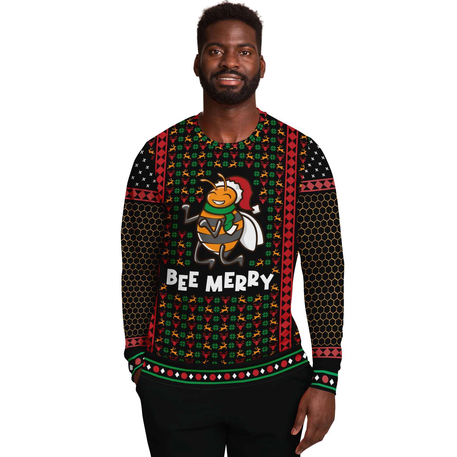 Bee Merry Ugly Christmas Sweater-grizzshop