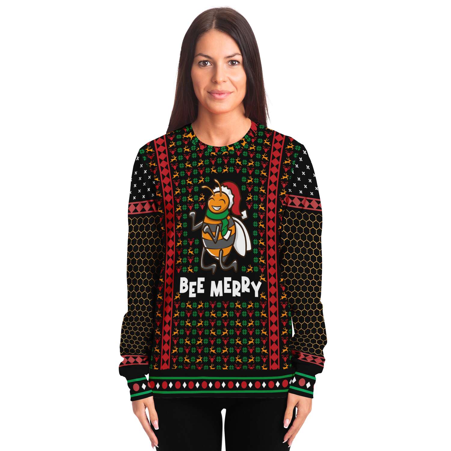 Bee Merry Ugly Christmas Sweater-grizzshop