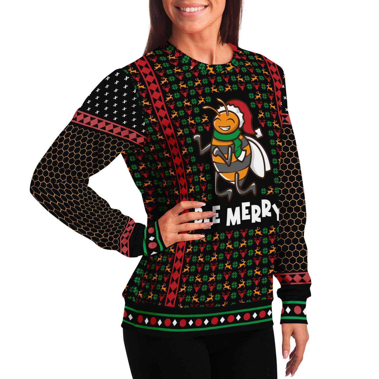 Bee Merry Ugly Christmas Sweater-grizzshop