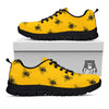 Bee Yellow Print Pattern Black Sneaker-grizzshop