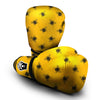Bee Yellow Print Pattern Boxing Gloves-grizzshop