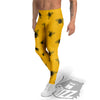 Bee Yellow Print Pattern Men's Leggings-grizzshop