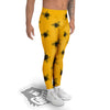 Bee Yellow Print Pattern Men's Leggings-grizzshop