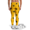 Bee Yellow Print Pattern Men's Leggings-grizzshop