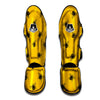 Bee Yellow Print Pattern Muay Thai Shin Guards-grizzshop