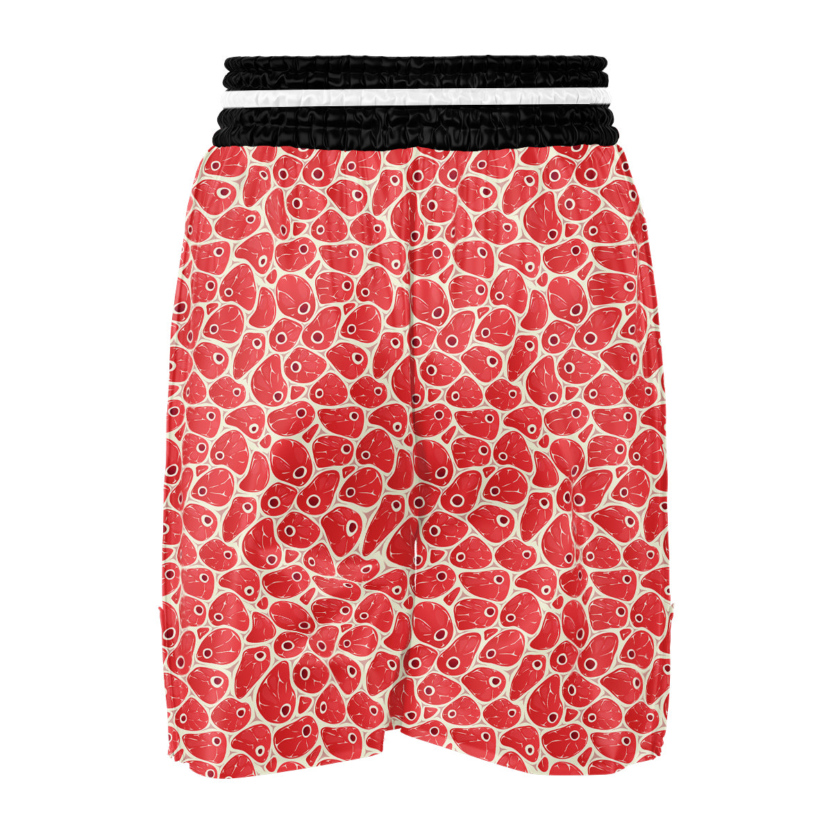 Beef Meat Print Pattern Boxing Shorts-grizzshop