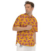 Beef Meat Steak Print Pattern Men's Short Sleeve Shirts-grizzshop