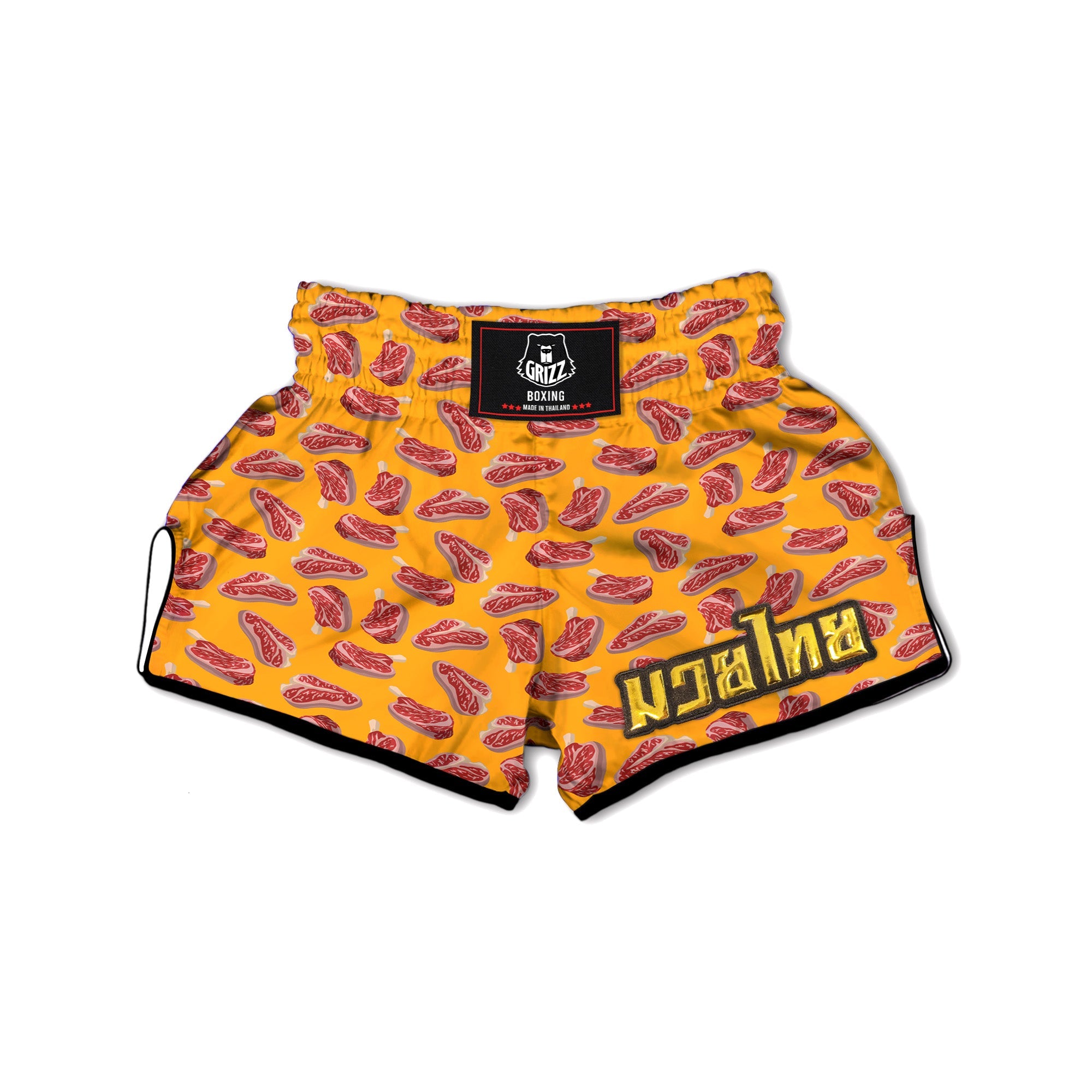 Beef Meat Steak Print Pattern Muay Thai Boxing Shorts-grizzshop