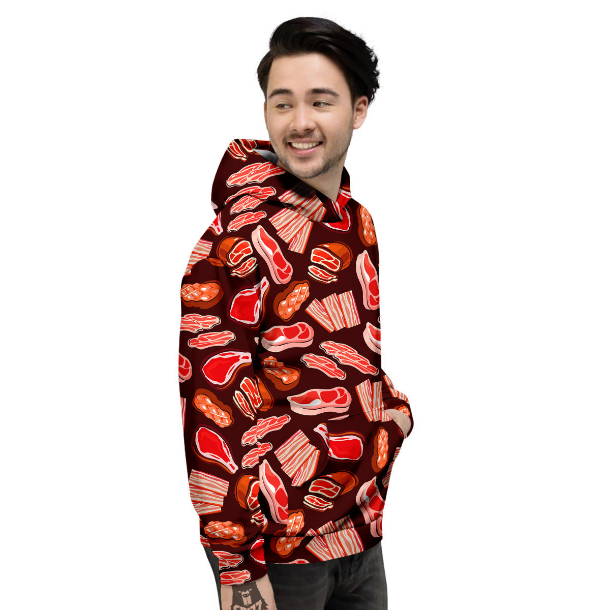 Beef Steaks Print Pattern Men's Hoodie-grizzshop