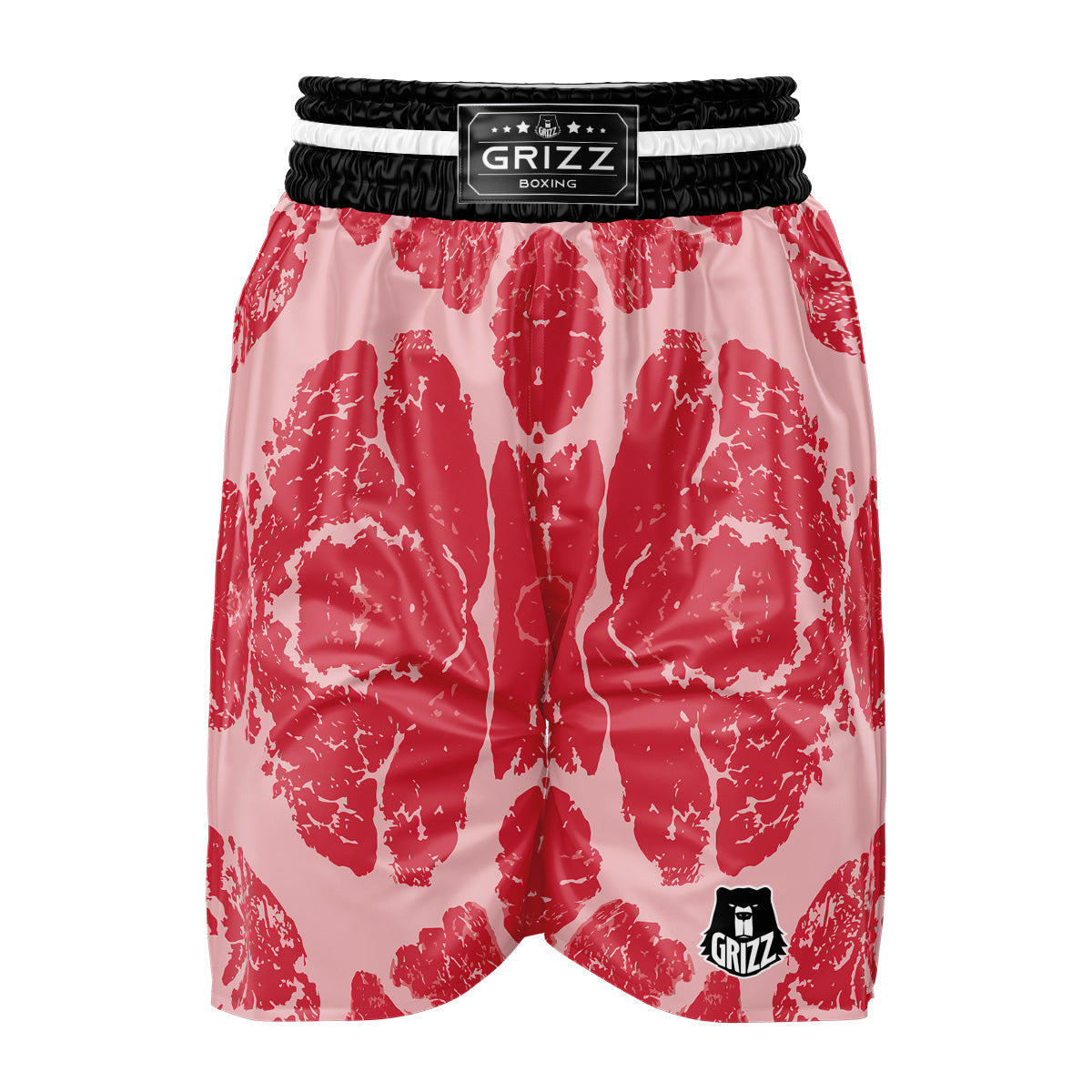 Beef Texture Print Pattern Boxing Shorts-grizzshop