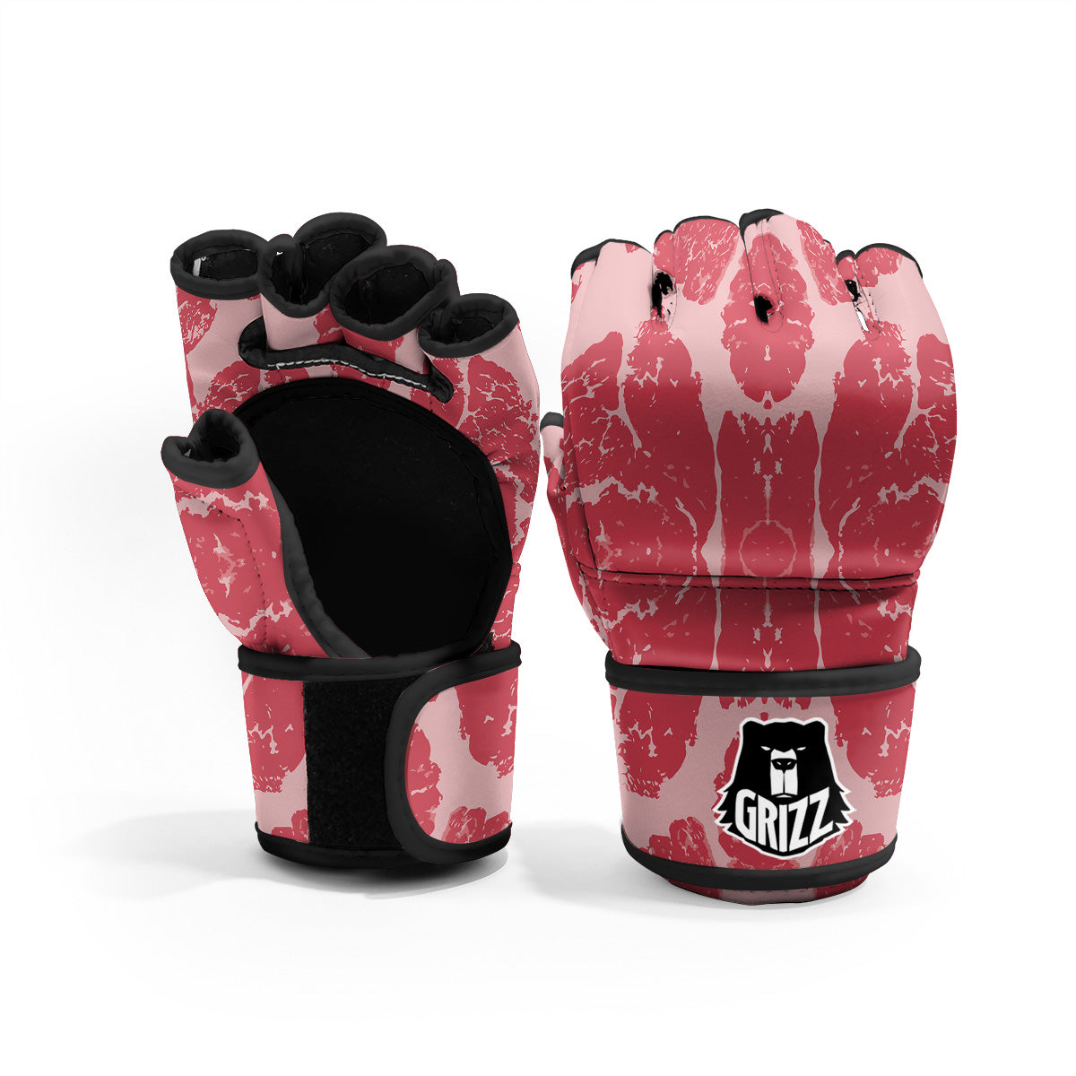 Beef Texture Print Pattern MMA Gloves-grizzshop