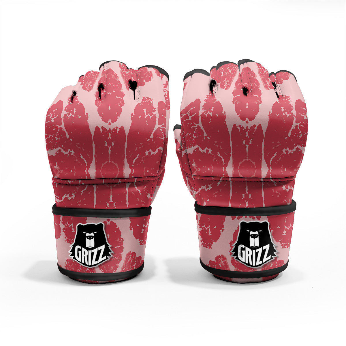 Beef Texture Print Pattern MMA Gloves-grizzshop