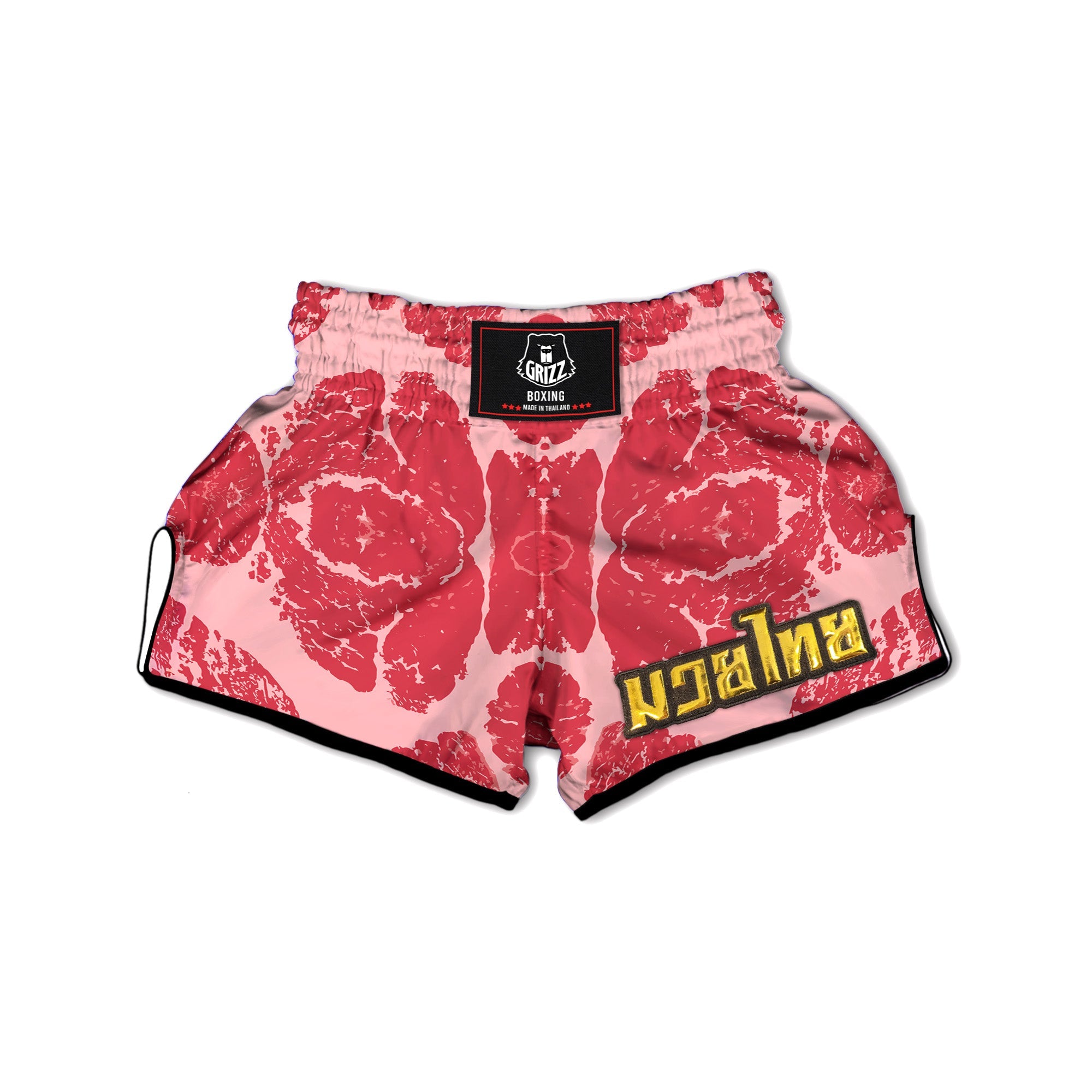 Beef Texture Print Pattern Muay Thai Boxing Shorts-grizzshop