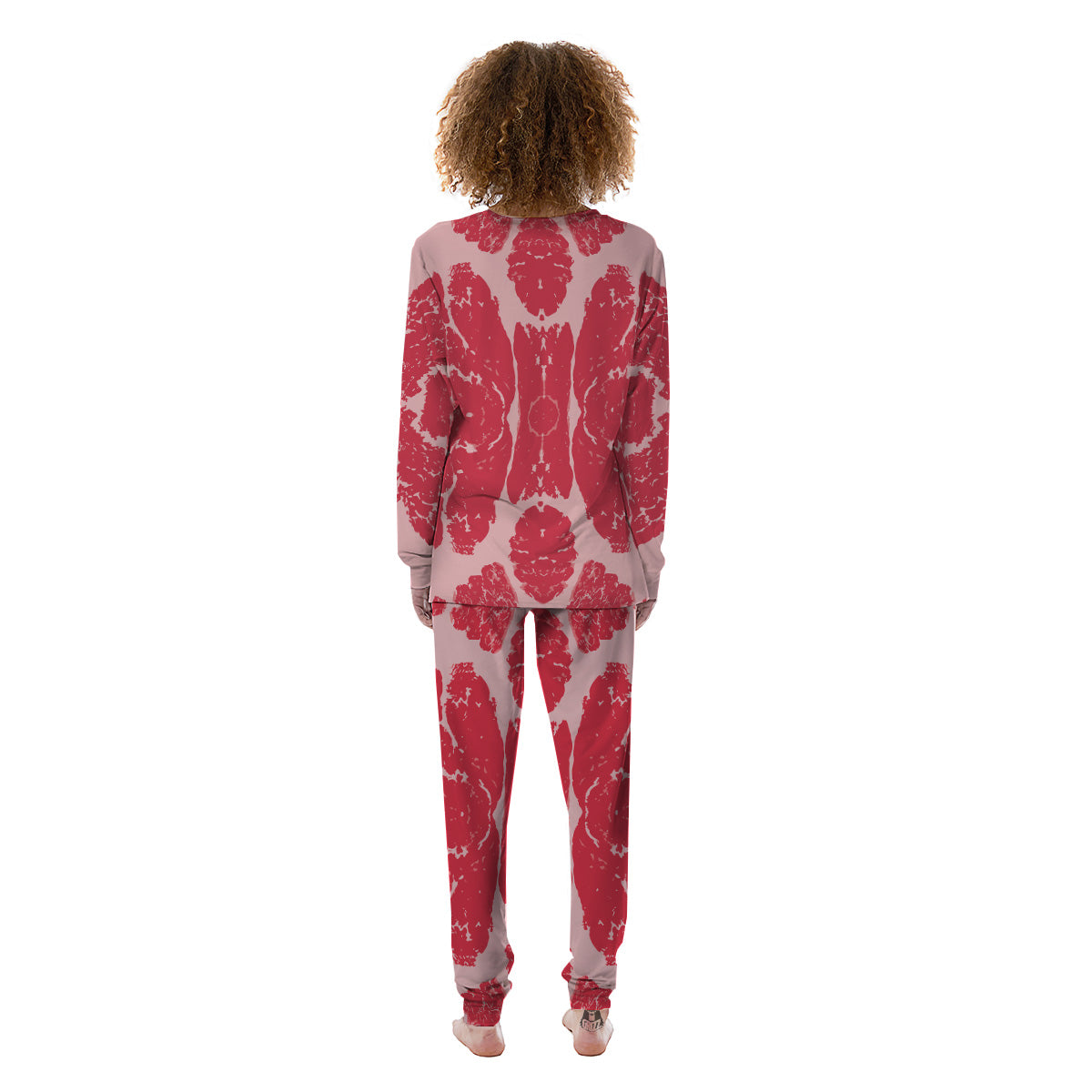 Beef Texture Print Pattern Women's Pajamas-grizzshop