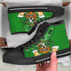 Beer And Clover St. Patrick's Day Print Black High Top Shoes-grizzshop