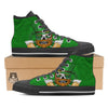 Beer And Clover St. Patrick's Day Print Black High Top Shoes-grizzshop
