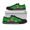 Beer And Clover St. Patrick's Day Print Black Low Top Shoes-grizzshop