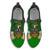 Beer And Clover St. Patrick's Day Print Black Walking Shoes-grizzshop