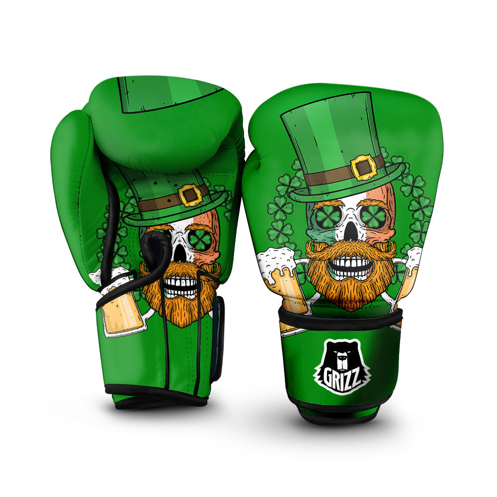 Beer And Clover St. Patrick's Day Print Boxing Gloves-grizzshop