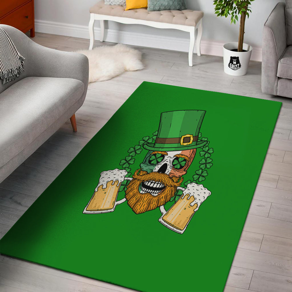 Beer And Clover St. Patrick's Day Print Floor Mat-grizzshop