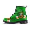 Beer And Clover St. Patrick's Day Print Leather Boots-grizzshop