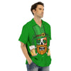 Beer And Clover St. Patrick's Day Print Men's Hawaiian Shirt-grizzshop