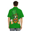 Beer And Clover St. Patrick's Day Print Men's Hawaiian Shirt-grizzshop