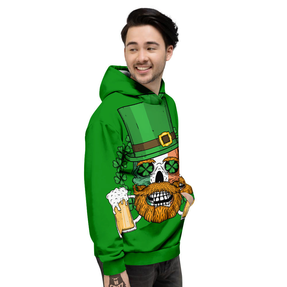 Beer And Clover St. Patrick's Day Print Men's Hoodie-grizzshop