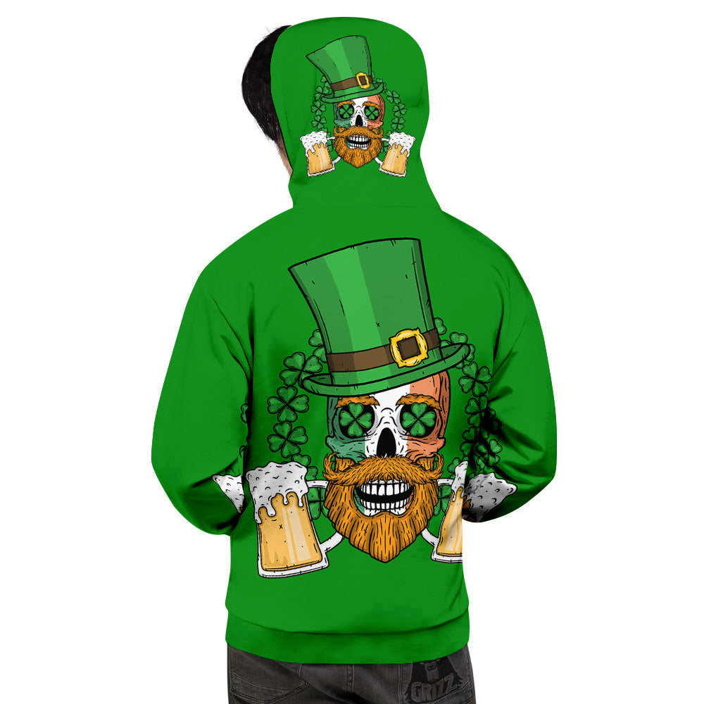 Beer And Clover St. Patrick's Day Print Men's Hoodie-grizzshop