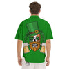 Beer And Clover St. Patrick's Day Print Men's Short Sleeve Shirts-grizzshop